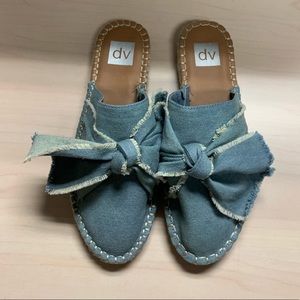 Dolce Vita Blue Denim Jean Slides Size 10